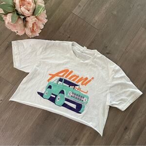 Alani Energy Off-Road Vibes White Upcycle‎ Cropped Top